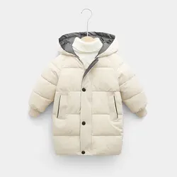 2-12Y Russian Kids Children's Down Outerwear Winter Clothes Teen Boys Girls Cotton-Padded Parka Coats Thicken Warm Long Jackets