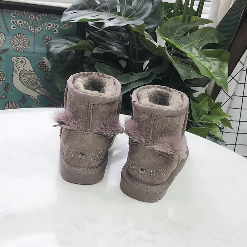 Dolakids/Плюшевые ботинки для малышей с героями мультфильмов; модные детские зимние сапоги; зимняя обувь для мальчиков и девочек; ботильоны для детей 1-16 лет