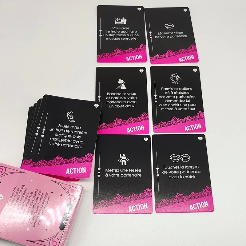 Jeux pour la famille,Blister packageLot De 50 Cartes Pour Adultes, Action Ou Défi, Ensemble De