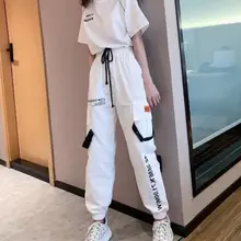 

Hot Big Pockets Cargo Pants High Waist Women Trouser Female Streetwear Hip Hop Joggers Harajuku Baggy Pants Pantalon Pour Femme