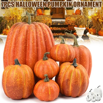 

New Artificial Pumpkins Decoration Harvest Fall Pumpkins Fake Foam Pumpkins for Fall Autumn Decor Thanksgiving Halloween