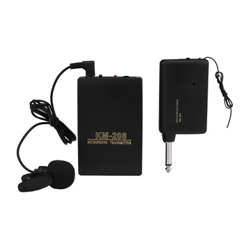 

Mini Clip-on lapel Hand-free Wireless Microphone Kit With FM transmitter and receiver for teaching meetings presentations