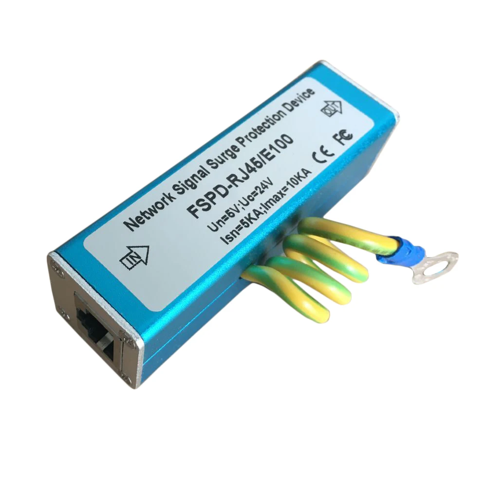 YiiSPO-Protector contra sobretensiones RJ45, protección contra sobretensión, pararrayos para cámara Ethernet/IP, 100Mbs