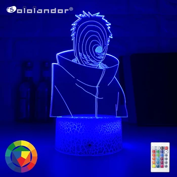 

3d Led Night Light Uchiha with soil Figure Color Changing Nightlight for Kids Bedroom Decor Touch Sensor Table Lamp Naruto Gift