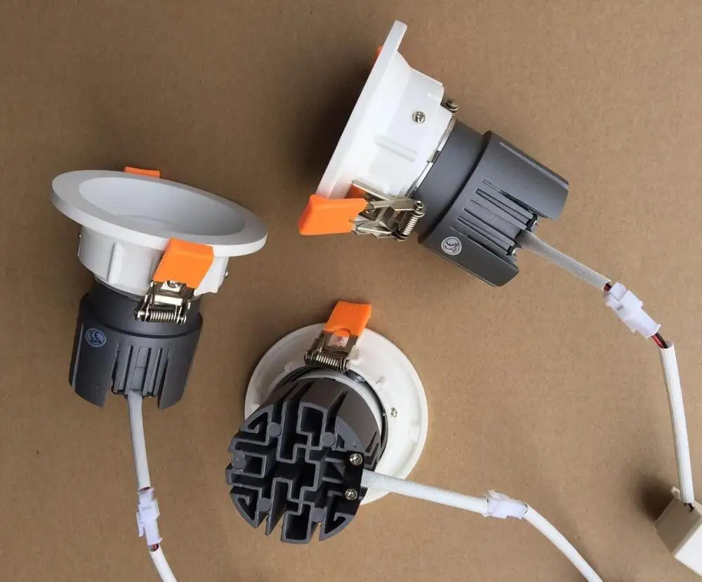 무료 배송 12W COB LED Downlight LED 실내 천장 조명 천장 조명 AC85-265V 알루미늄 CRI>90