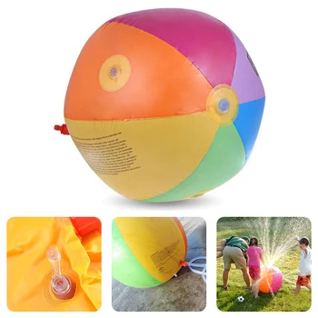 

Hot Sale Lawn Summer Game Children'S Toy Ball Water Jet Ball Water Balloons Inflatable PVC Water Spray Beach Ball For Outdoor