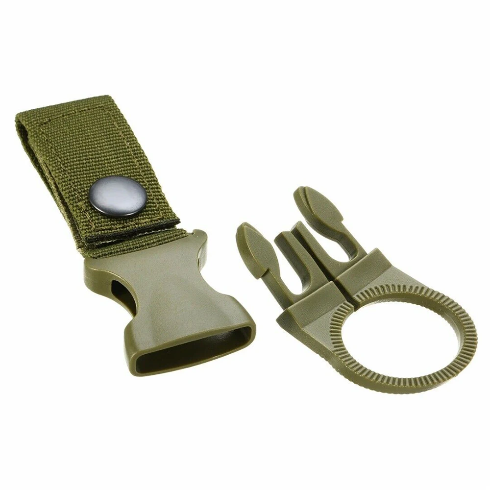 Backpack Hanger Hook molle attach Buckle Holder Hike Bottle Holder Outdoor Webbing Camp Carabiner Water Bottle Clip Hanger D40