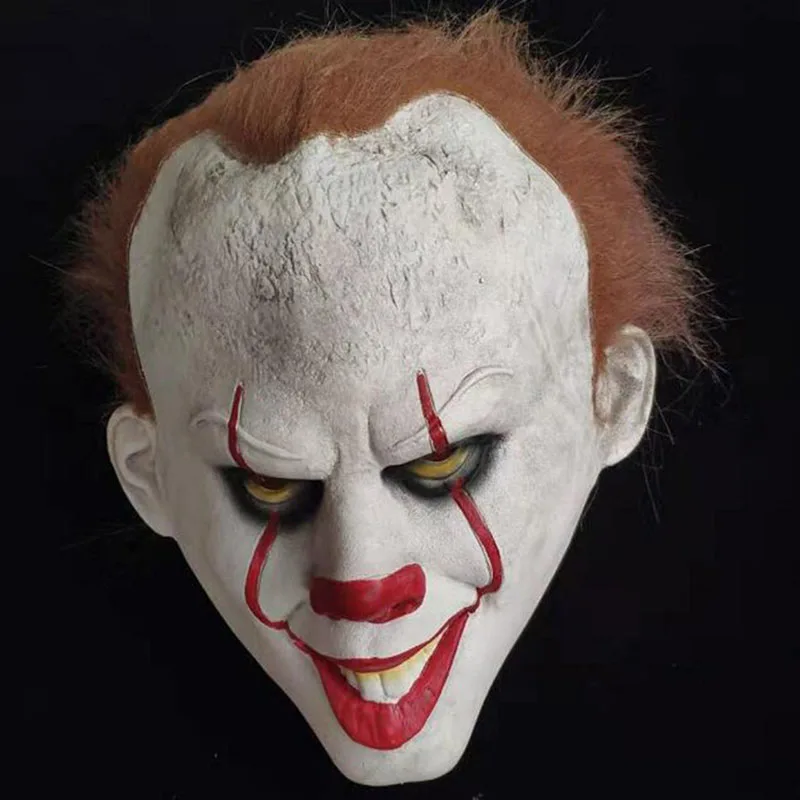 Фильм It Chapter 2 Pennywise Клоун Маска Латекс страшный Хэллоуин карнавальные костюмы реквизит маска для вечеринки Косплей