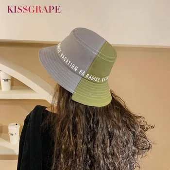 

2020 New Spring Cotton Bucket Hat for Women Summer UPF 50+ Sun Hat Anti UV Female Black Bucket Caps Hip Hop Folding Hat Korean