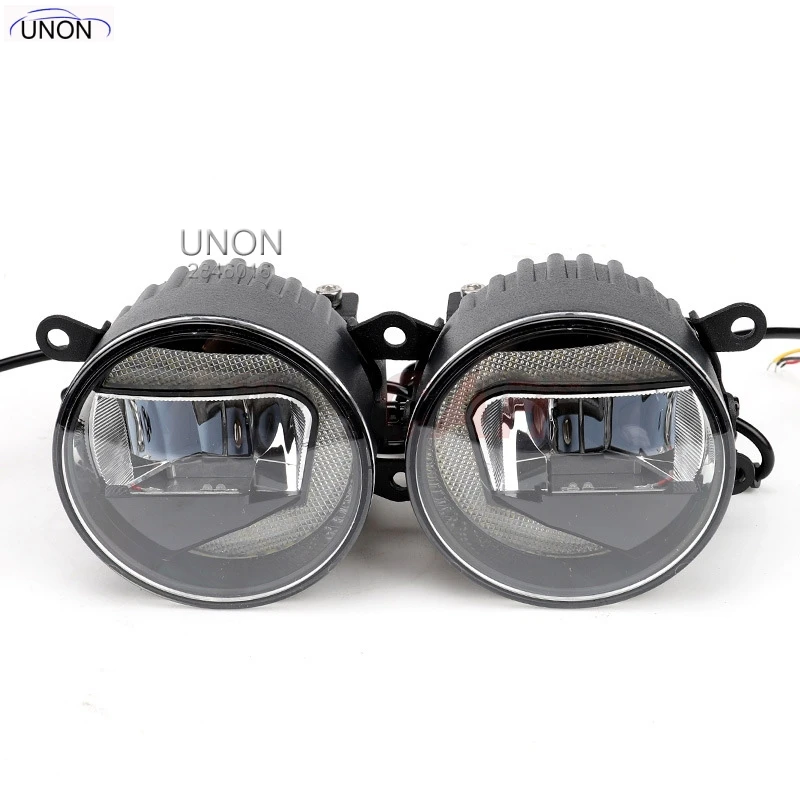  Functions Auto LED DRL Daytime Running Light Car Projector Fog Lamp with yellow signal For Jeep Wra - 33008264127