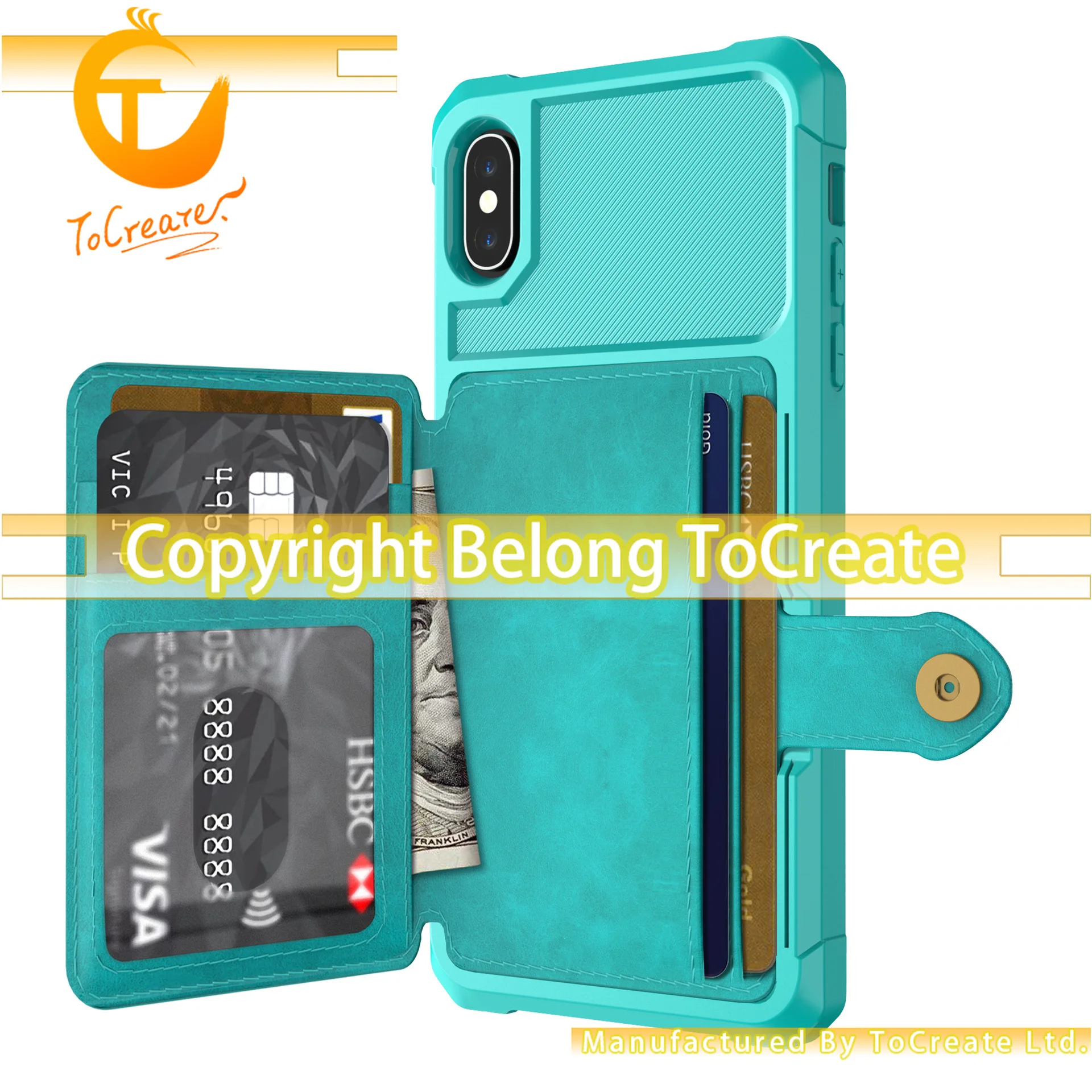 

New Pattern iPhone Mobile Phone Case Hidden Card Slot Anti Fall Protection Magnetic Absorption Convenient Good Angles All In One