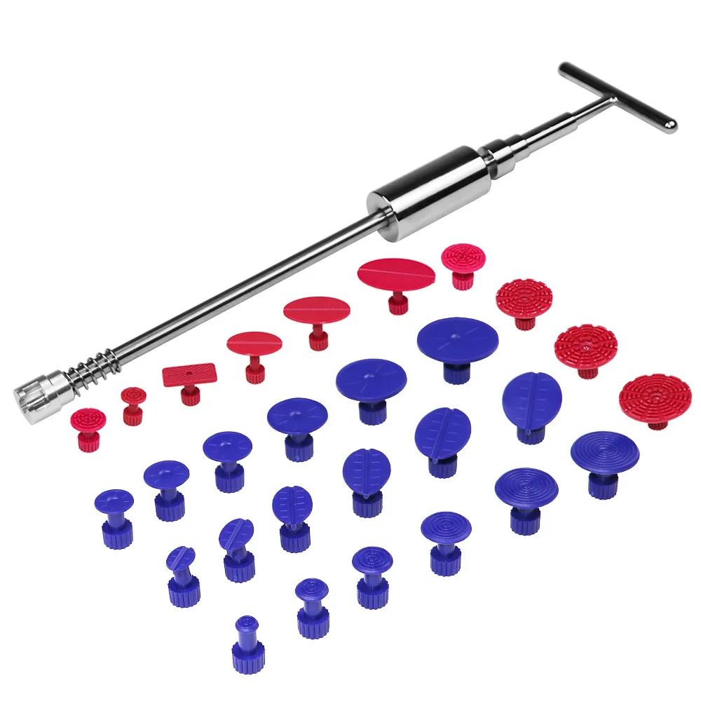 Hand Tools Repairing for Hail Damage PDR tool kit Car repair tools paintless Dent Repair Dent removal Reverse Hammer Glue Tabs - Цвет: set3