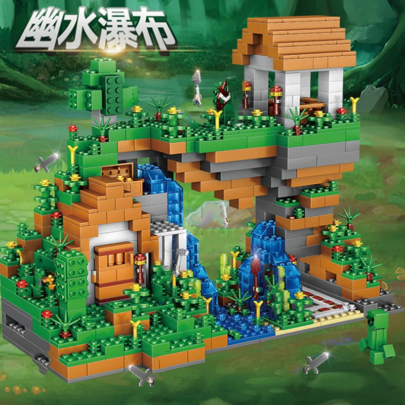 Legoing My World Village Water Falls Compatible Legoings City My World Figures Building Blocks Toys For Children Christmas Gifts Legoing My World Village Water Falls Compatible Legoings City My World Figures Building Blocks Toys For Children Christmas Gifts