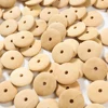 Natural Wood Flat Round Beads Loose Spacer Charms Jewelry Findings Unfinished Wood Color Kids Wooden Beads 30Pcs/Lot  25*5*4mm ► Photo 1/4
