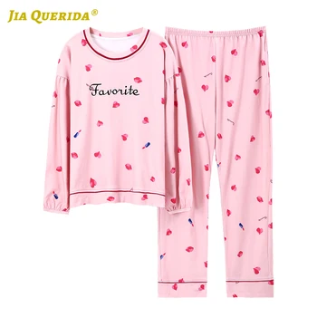 

Loungewear Pajamas Set New Soft Long Sleeve Long Pants Sleepwear Fashion Style Pajamas for Woman Pjs Woman Letter Printing