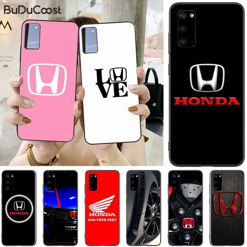 Автомобильный бренд Honda роскошный черный мягкий чехол для телефона Samsung S5 6 7 8 9 10 S8