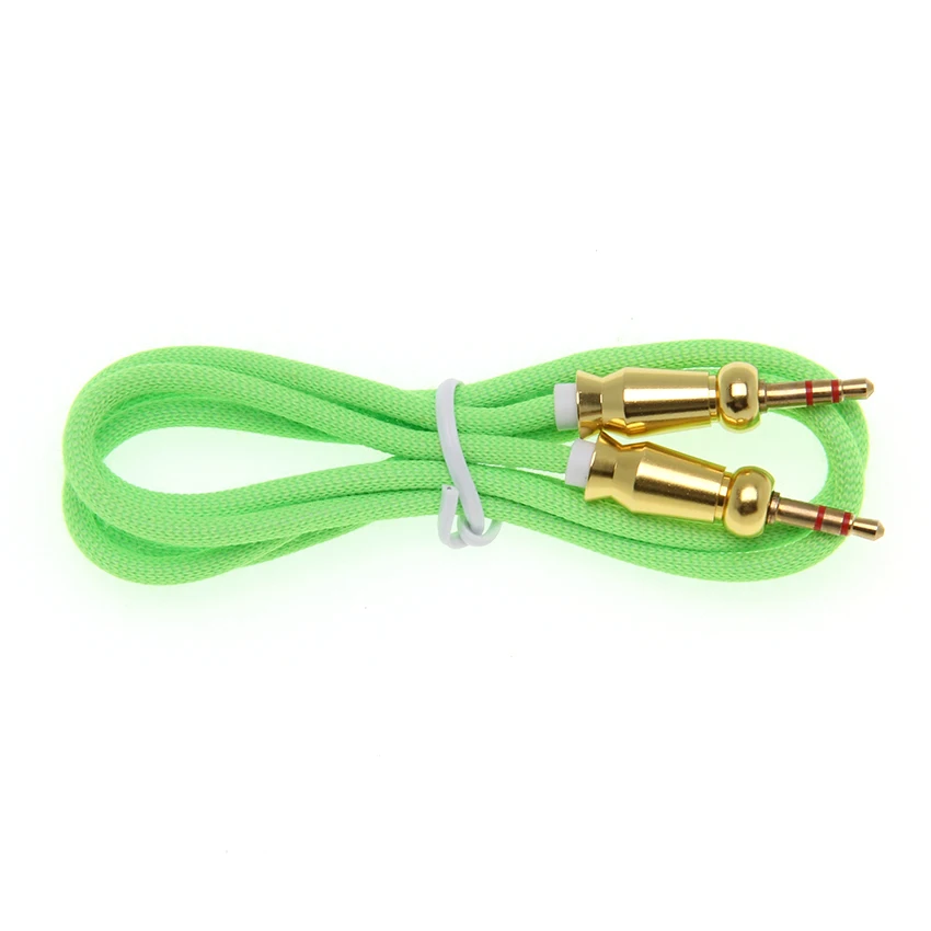 AUX Stereo Car Audio 3 5mm Cables Male to Male Extension Aux Cord 1M for iPhone Samsung Cellphone For Headphone Speaker MP4