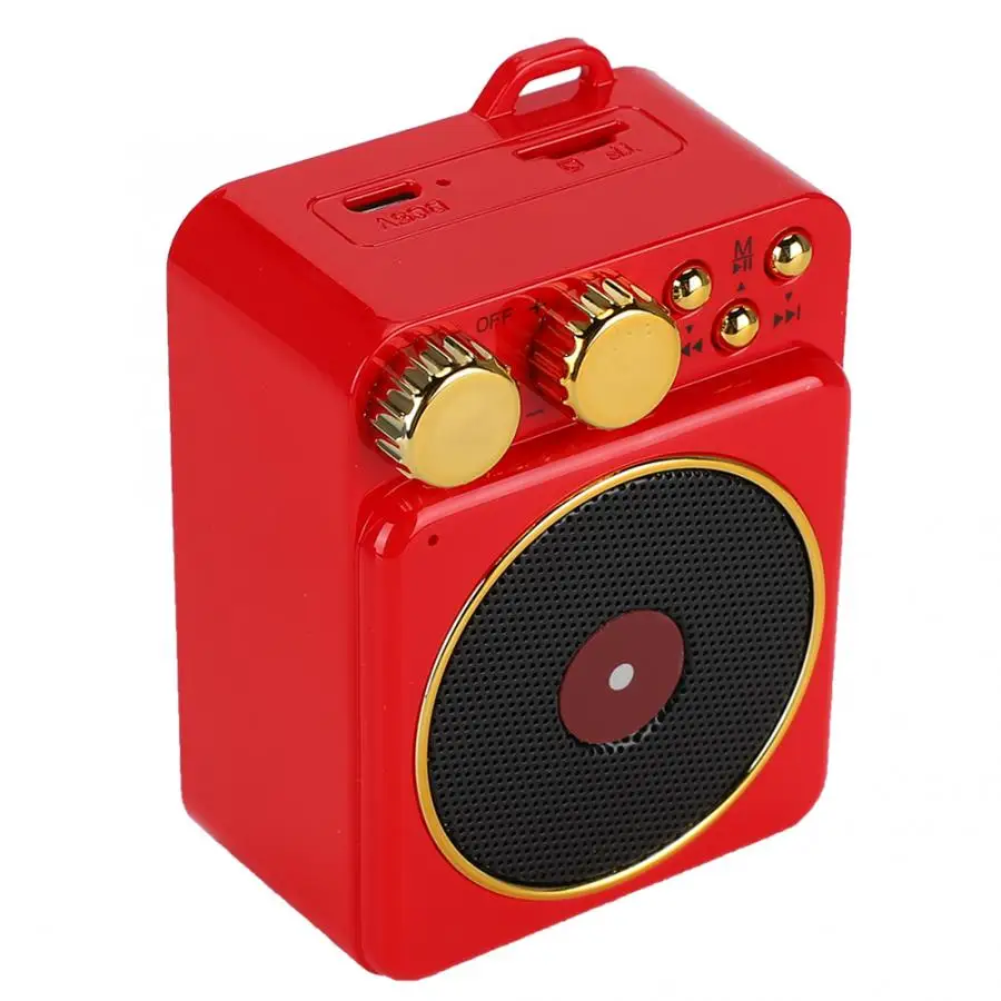 DC 3,7 в ретро Bluetooth 5,0 динамик с умным аудио голосовой вещания для MP3/TF карта; bluetooth-колонка
