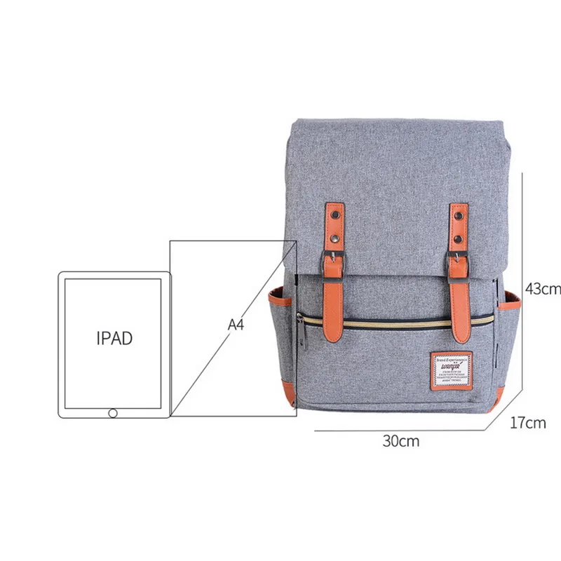 Fashion Laptop Backpack Women Bags Men Travel vacancy Backpacks Retro Casual Bag School Bags For Teenager