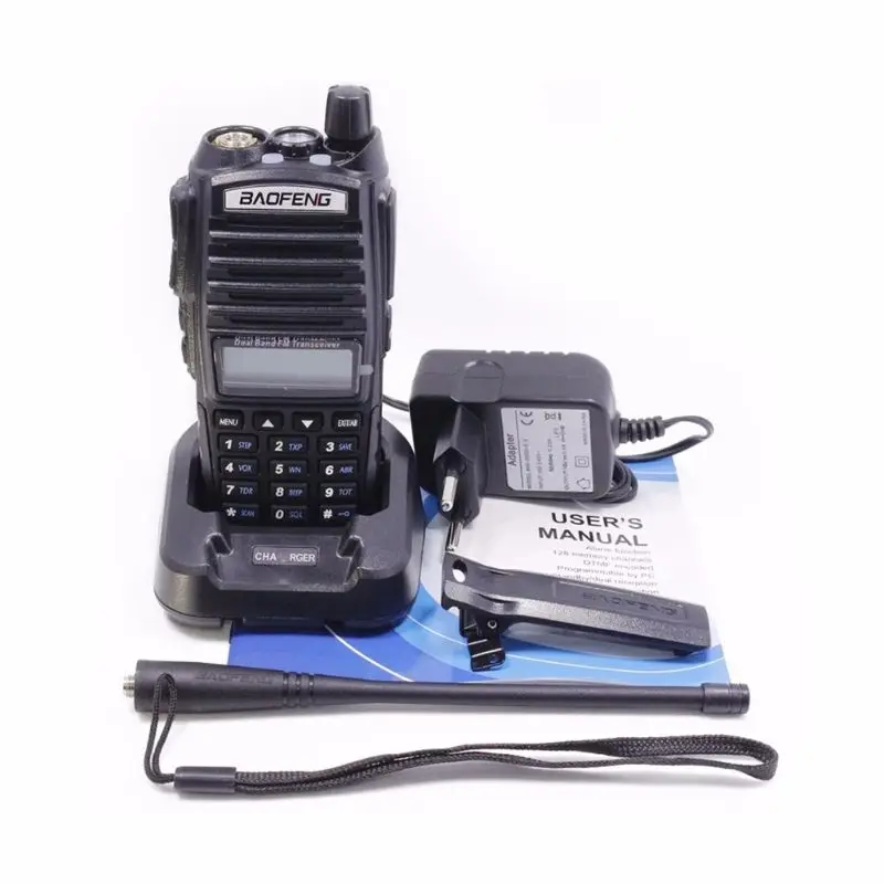 

2pcs/set Original Portable Two way Radio UV 82 Dual PTT Radio BaoFeng UV-82 Dual-Band Two way Radio Transceiver + 771 antenna
