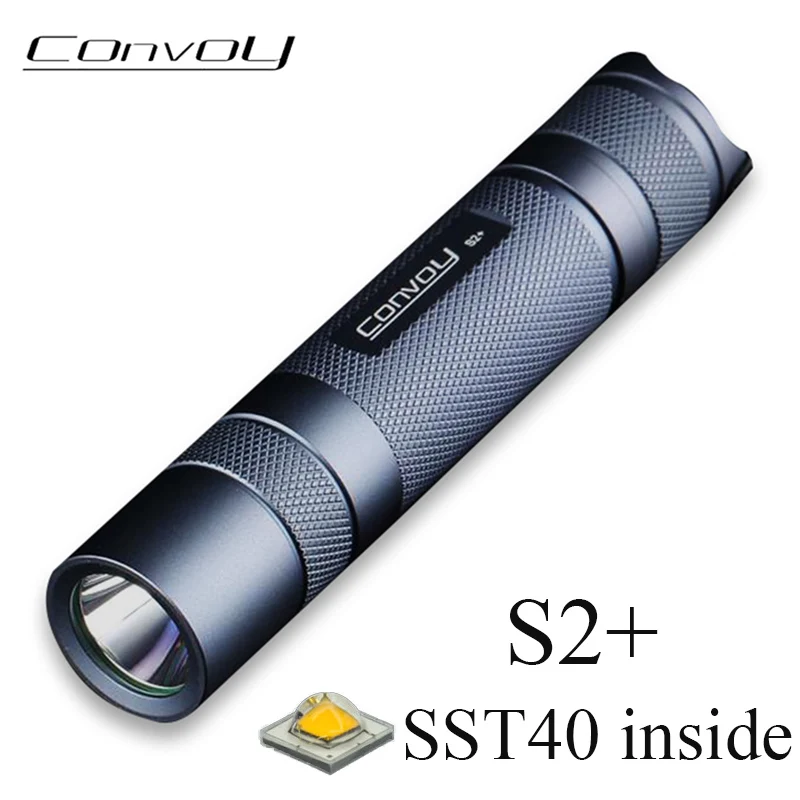 

Convoy S2+ SST40 Flashlight Linterna LED Powerful 18650 Flash Light Temperature protection 1800lm Camping Fishing Work Light