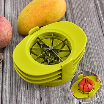 

Stainless Steel Multi-functional Four-in-One Vegetable & Fruit Cut Mango Coring Fruit-cuttng Device Kitchen Gadgets
