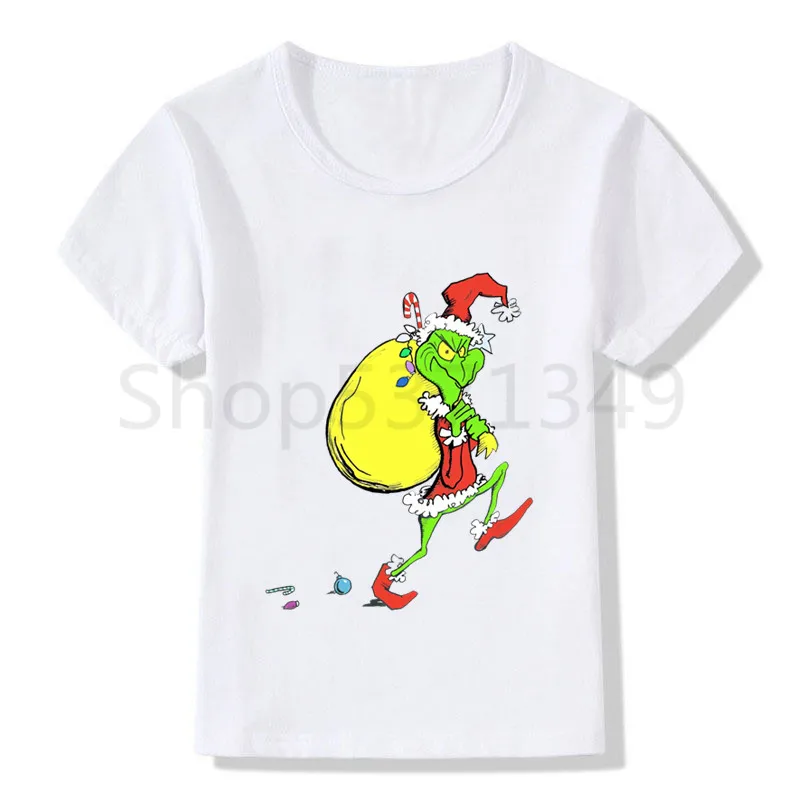 Детская футболка для маленьких мальчиков Модная белая футболка с короткими рукавами и рисунком забавная футболка для девочек повседневные футболки
