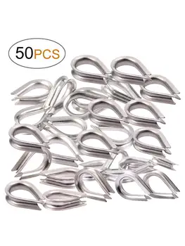 

50PCS M3 Stainless Steel Thimble for 1/16-1/8 inch Diameter Wire Rope