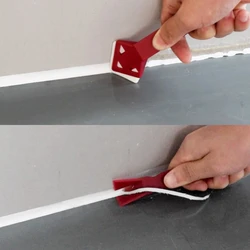 Verre mastic décapant en silicone avec trousse à outils et grattoir,calfeutrage moule pour enlèvement utile de la maison, spatule de colle, pelle, ensemble de 2 pièces 