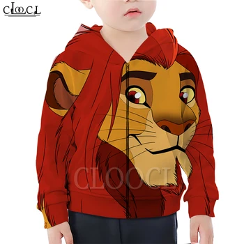 

CLOOCL Family Fitted Movie The Lion King Zipper Hoodie Boy Girl 3D Print Children's Hooded Casual Sweatshirt Harajuku Tops