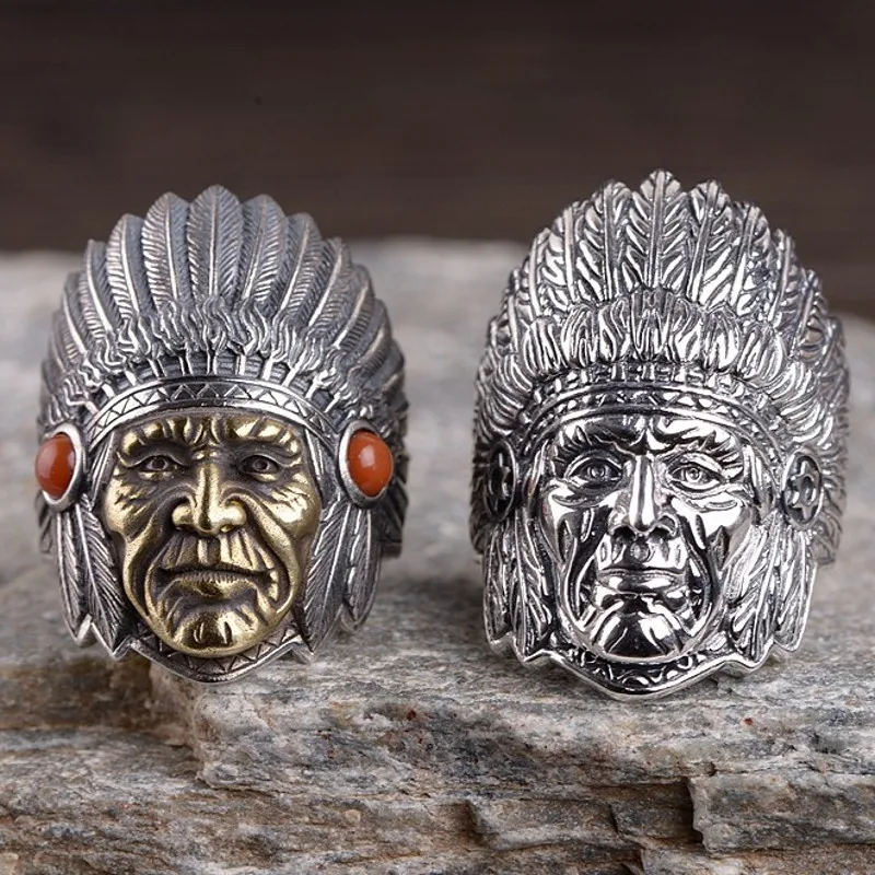 Кольцо Dragon King Head из тайского серебра мужское кольцо в стиле панк рок 925 пробы