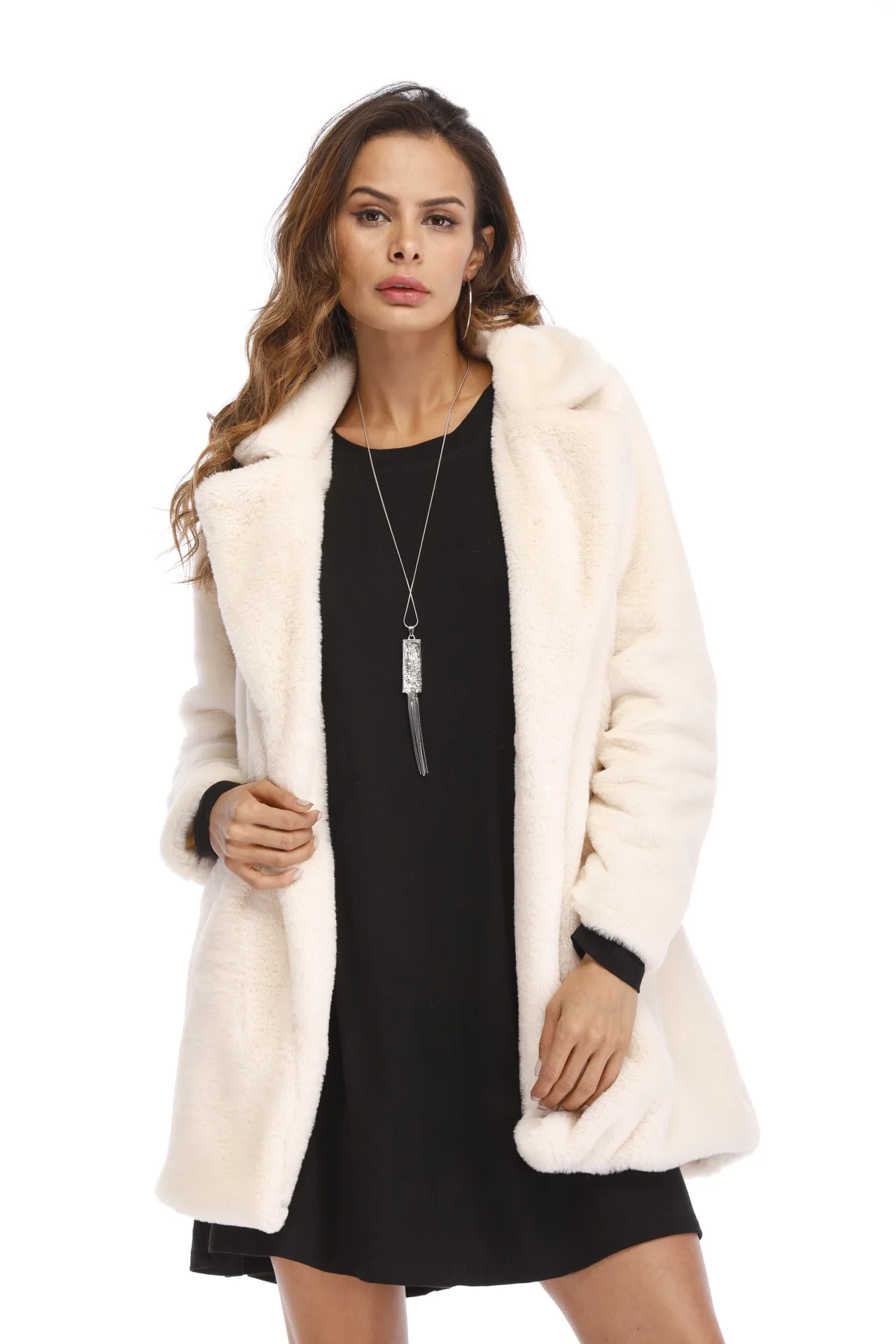 Толстое теплое осенне-зимнее женское пальто размера плюс повседневное пальто из искусственного меха женские винтажные меховые куртки с Длинным Рукавом casaco feminino