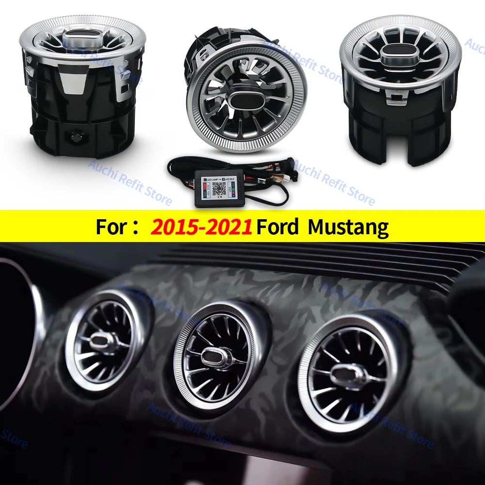64colors Led Vents Ambient Light For Ford Mustang 20152021 A/c