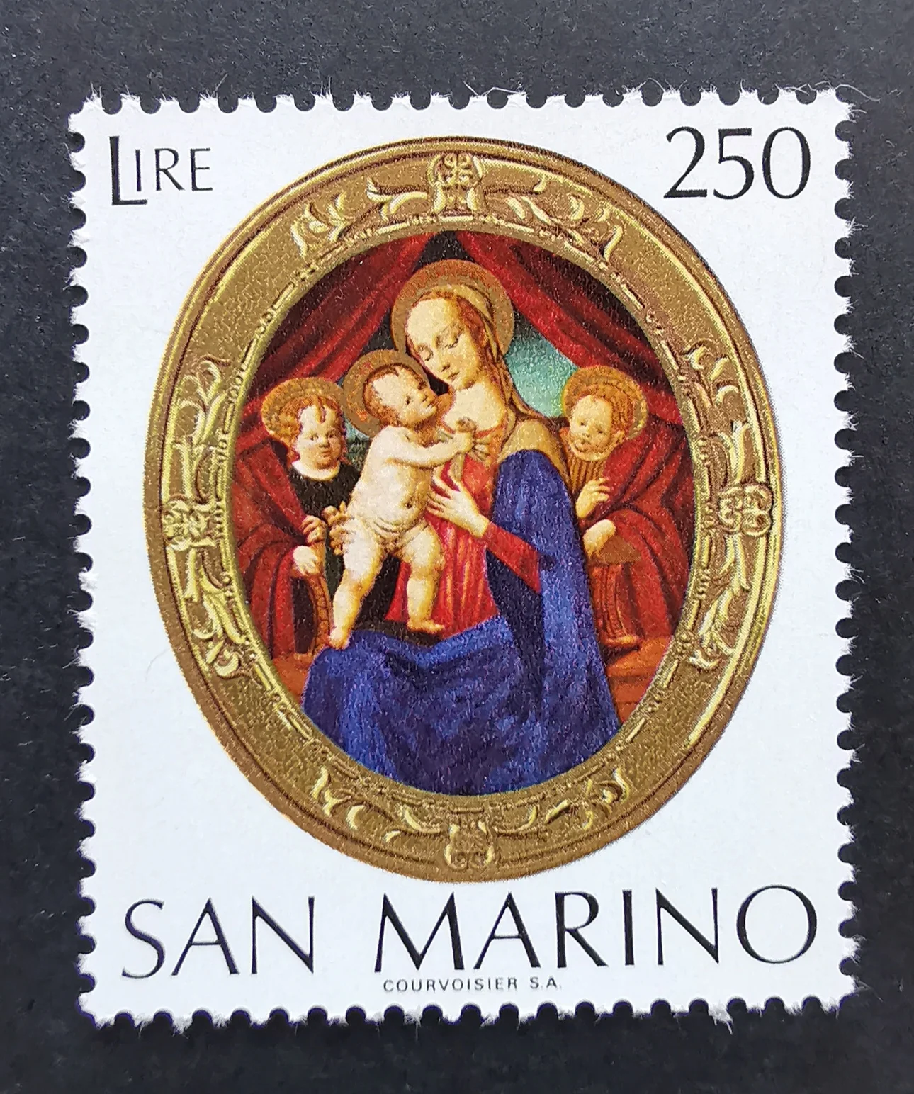 

1Pcs/Set New San Marino Post Stamp 1974 Painting Saint Mother and Son Stamps MNH
