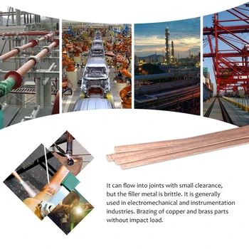 

Flat Copper Welding Rod Low Temperature Copper Welding Rod for Iron Welding Brazing Wire Repairing Welding Rods 5/10/20pcs