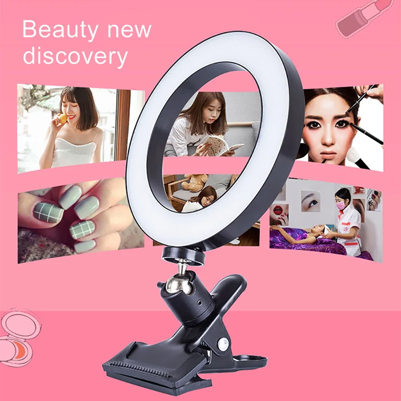 

16cm Portable Selfie Ring Light For Youtube Live Streaming Studio Video Lamp Led Dimmable Photography Lighting with USB Cable