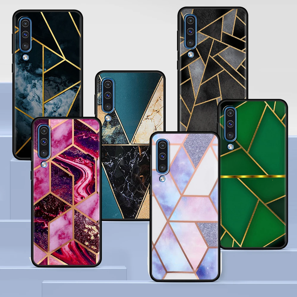 Шикарный мраморный золотой чехол из фольги для телефона Samsung Galaxy A50 A70 A10 A30 A20s A20e A40