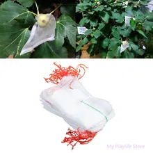 50pcs Nylon Insect-proof Mesh Bag Fruit Seed Soaking Filter Pitaya Anti-fly Anti-Bird Grape Protection Bags Garden Supplies C42