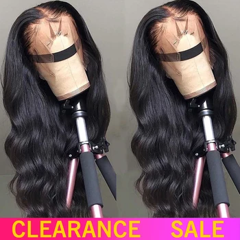 Lace Front Human Hair Wigs Transparent HD Lace Frontal Wig 180 200 Density Lace Front Wig Remy 13 #215 4 Brazilian Body Wave Wig tanie i dobre opinie BEAUTY LUEEN Long Lace Front wigs HD Lace Wigs Remy Hair Half Machine Made Half Hand Tied Darker Color Only Swiss Lace
