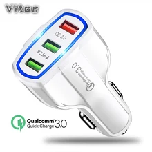 3.5A быстрое зарядное устройство 3,0 зарядное устройство для автомобиля для мобильного телефона быстрое зарядное устройство адаптер для iphone huawei samsung 3 порта USB зарядное устройство