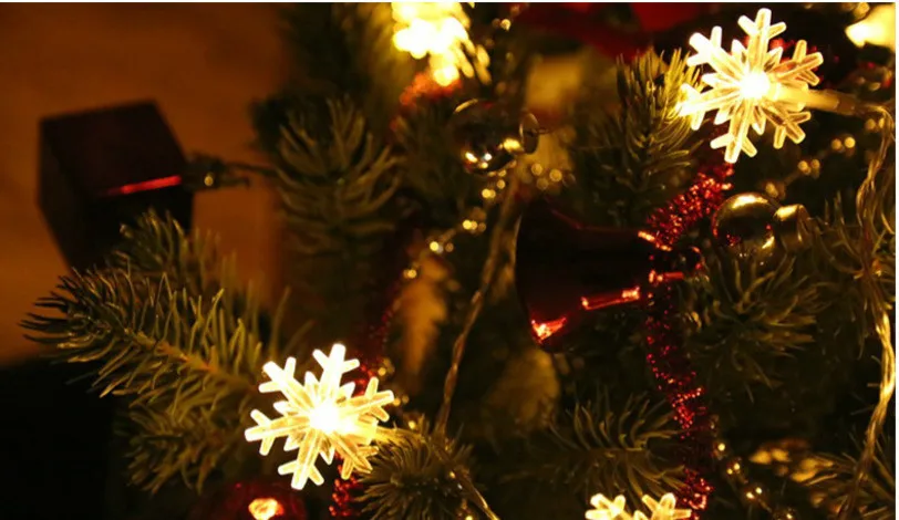 Снежинка светодиодная лента Рождественский Крытый светильники, декор дома рождественская ель slingers Батарея в штучной упаковке флэш-памяти - Испускаемый цвет: Цвет: желтый