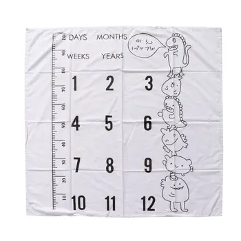 

Newborn Baby Monthly Growth Milestone Blanket photography Props Background Cloth Commemorate Rug Girls Boy Blanket Kids Shooting