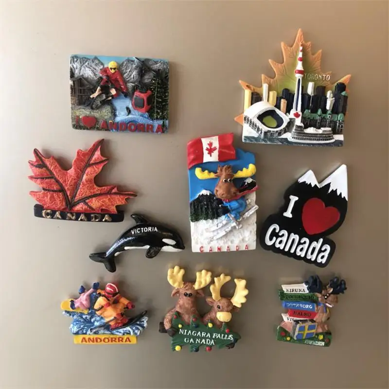 

Refrigerator Descriptions Stickers Canada Toronto Tourist Souvenir Fridge Magnets 3D Resin Fridge Magnet Sticker Travel Gift