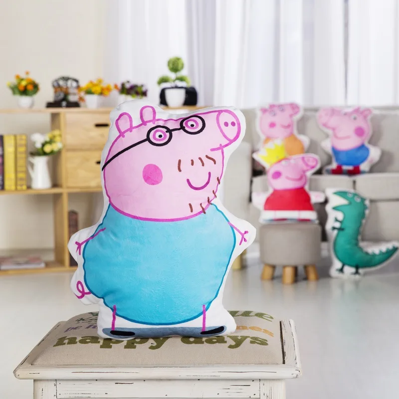 Мягкая подушка Peppa Pig, игрушки, детская домашняя подушка, декор для домашних животных, диван-валик, плюшевые игрушки, мягкие и милые игрушки Peppa Джордж для детей, подарки - Цвет: 4