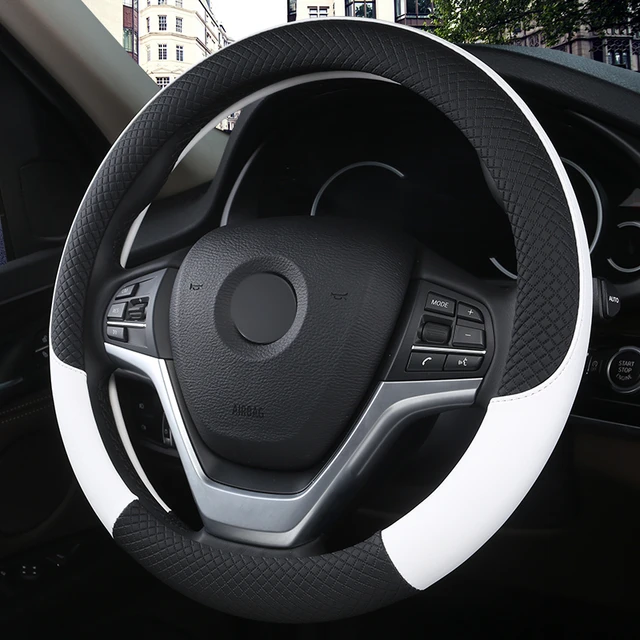 Car D Shape Steering Wheel Cover Universal Volant Braid On The  Steering-wheel Fashion Non-slip Funda Volante Auto Car Styling