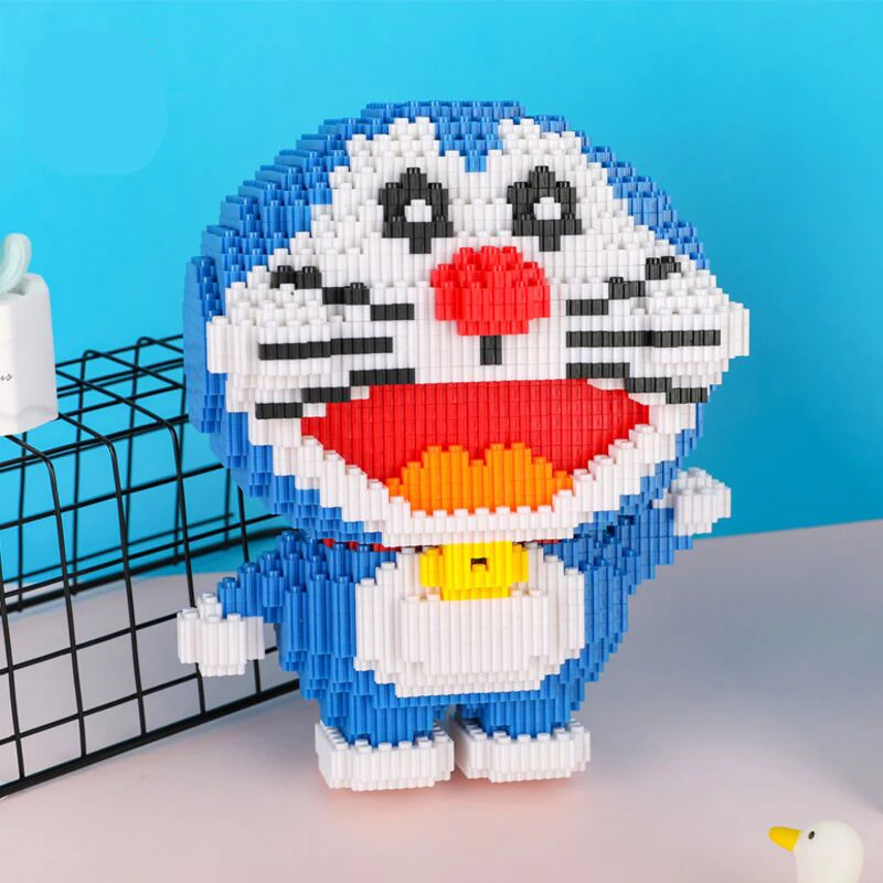HCP 8665 аниме мультфильм Дораэмон животное 3D модель синий кот Мини Маленькие блоки кирпичи строительные игрушки для детей 26 см высотой без коробки