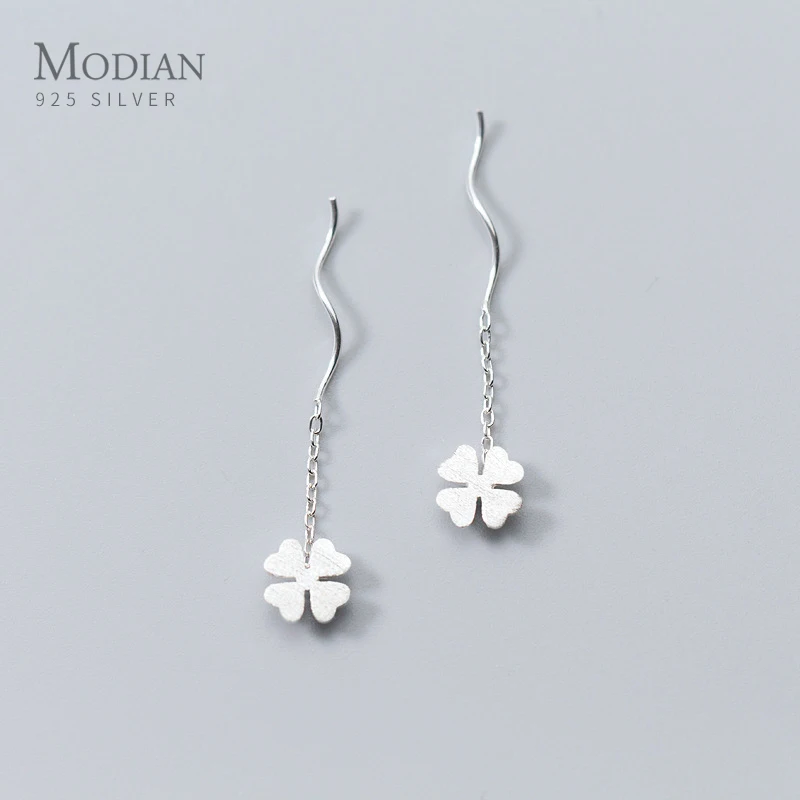 Modian Шарм четырехлистный клевер длинные кисточки ювелирные изделия мода цепь 100%
