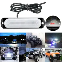 

White Car Light 12V 6 LED Light Guide Ultra-thin Side Light Truck Side Marker Light Signal Light Protective Pad Off-Road Safety