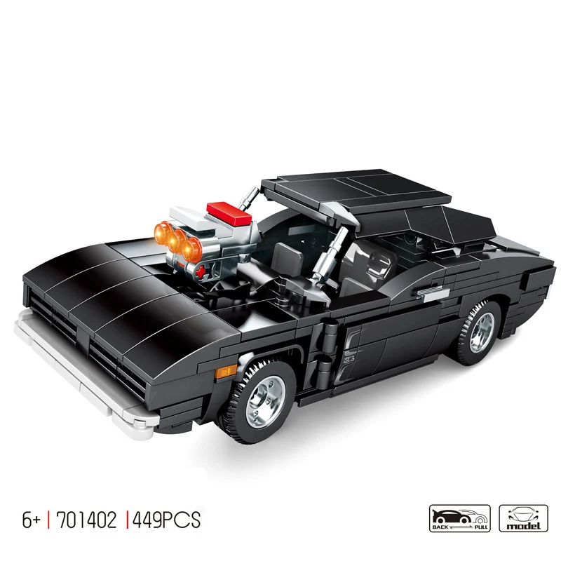 Техника Форсаж мускулистый спортивный автомобиль Dodge зарядное устройство moc