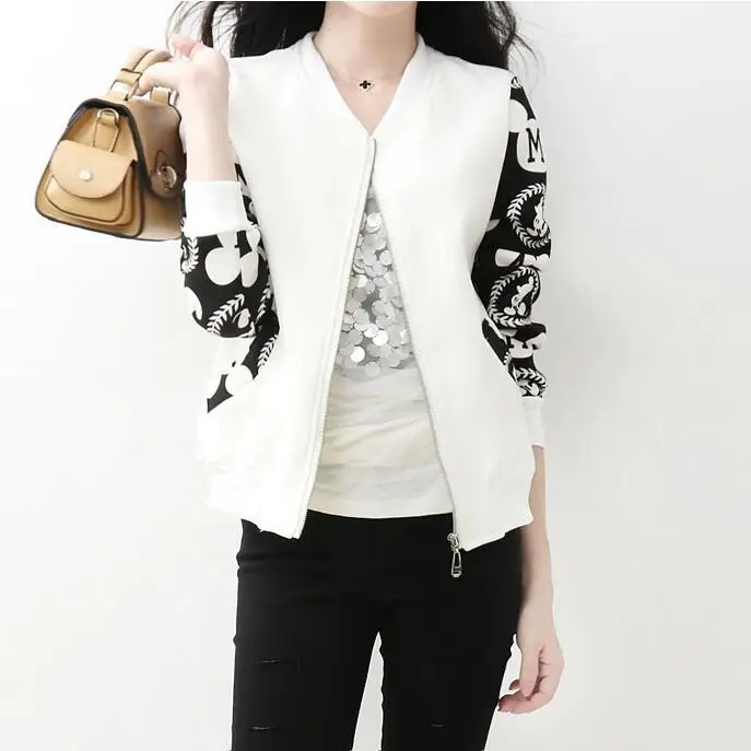 

Retro Decorative Pattern Sleeve Casual Slimming Cropped Jacket Baseball Uniform Jacket Cardigan Fashion